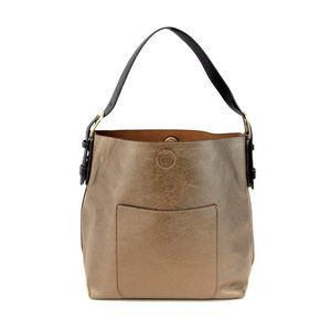 Susan Joy Bronze and Black Hobo Bag
